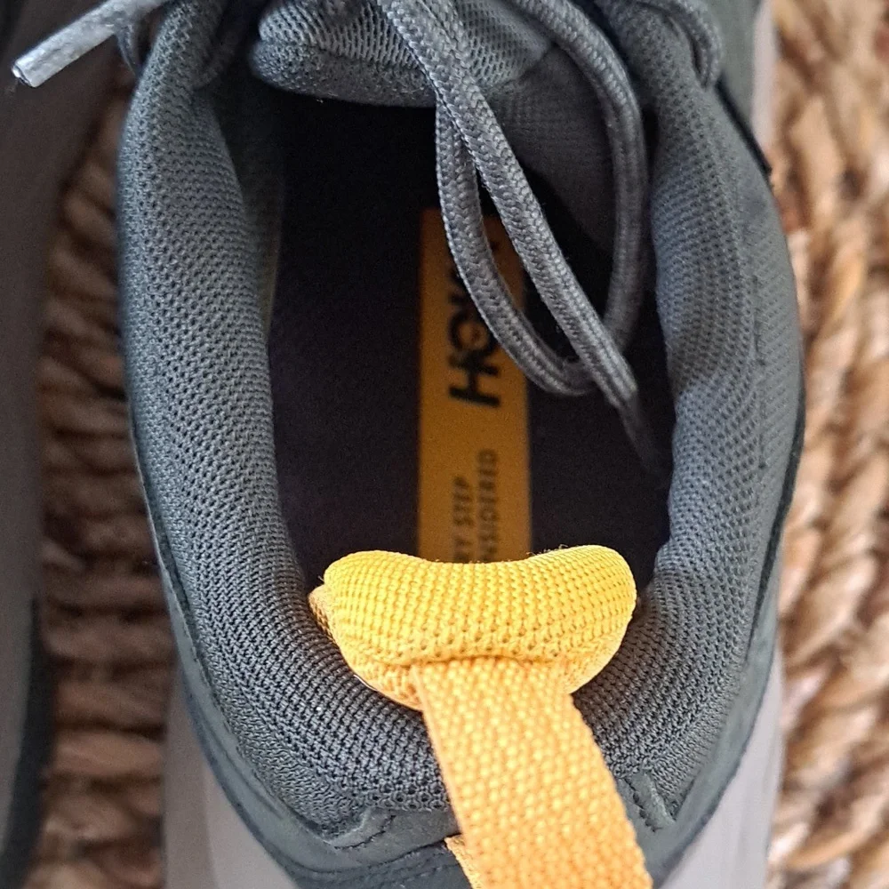 Hoka One One Men's Olive Green and Yellow Trail Sneakers